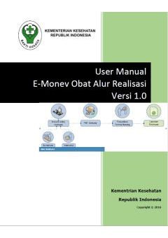 User Manual e-Monev Obat Alur Realisasi (Ver. 1.0)
