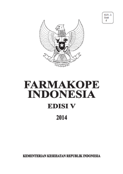 Farmakope Indonesia Edisi V