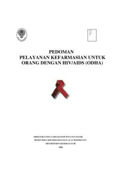 Pedoman Pelayanan Kefarmasian Untuk Orang Dengan HIV/AIDS (ODHA)